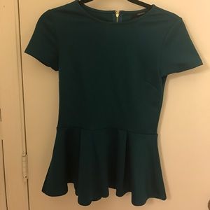 Forever 21 Peplum Top - Green