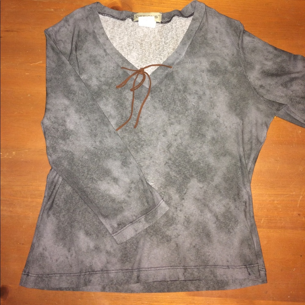 Bohemian Tie Dye Gray Long Sleeved Shirt