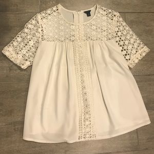 Ann Taylor Cream Blouse Shirt