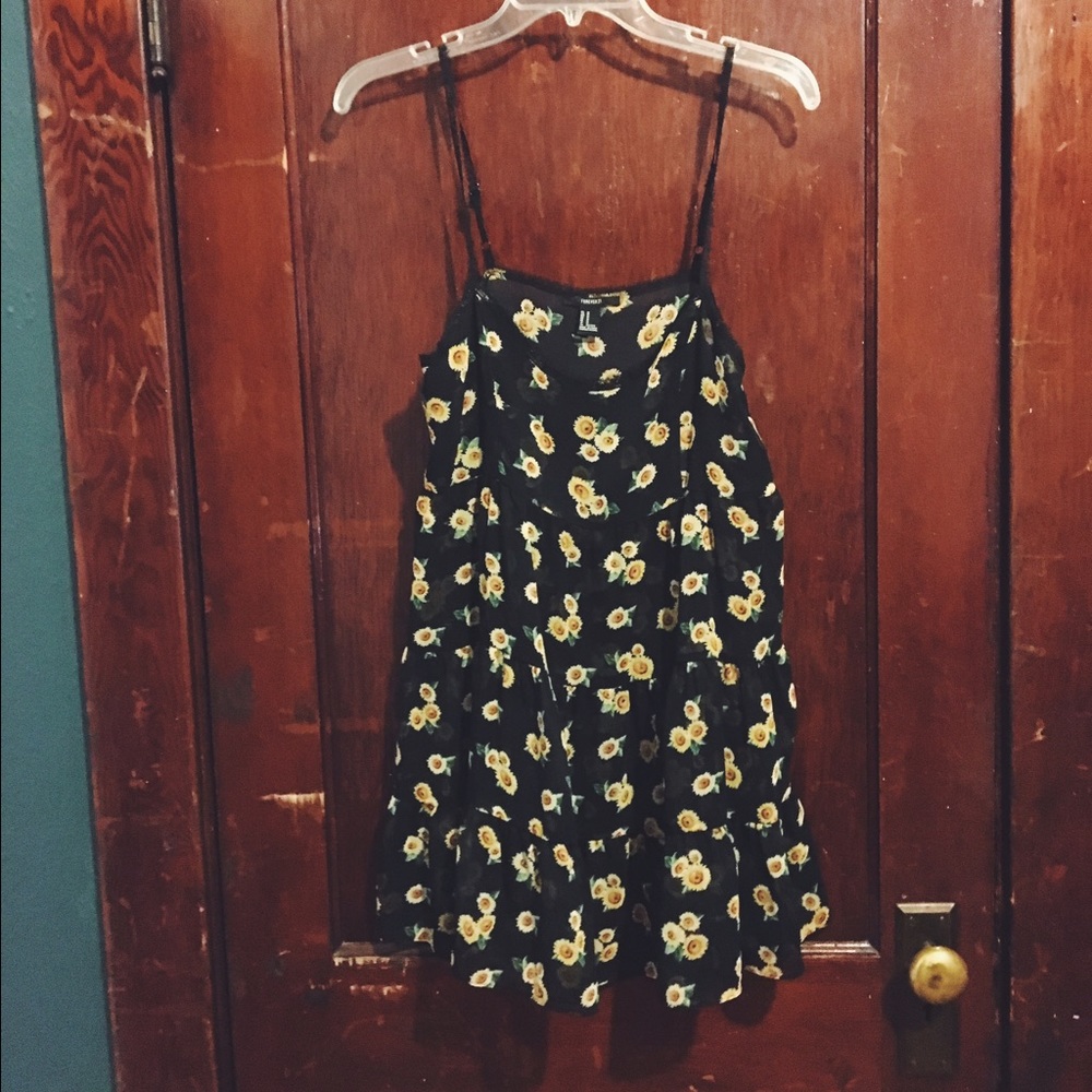 Sheer sunflower festival dress