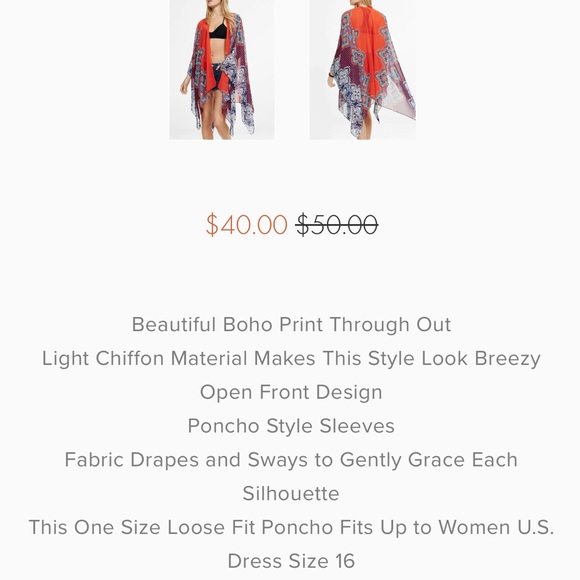 Sale! Paradise Poncho Swimsuit Cover Up - Picture 4 of 4