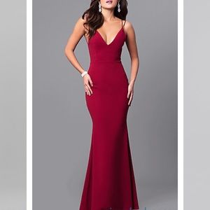 Mermaid long red dress