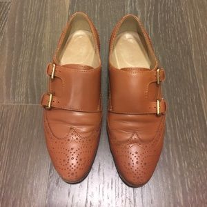 J. Crew leather wing-tip oxfords