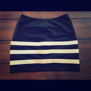 Black with stripe mini skirt size medium