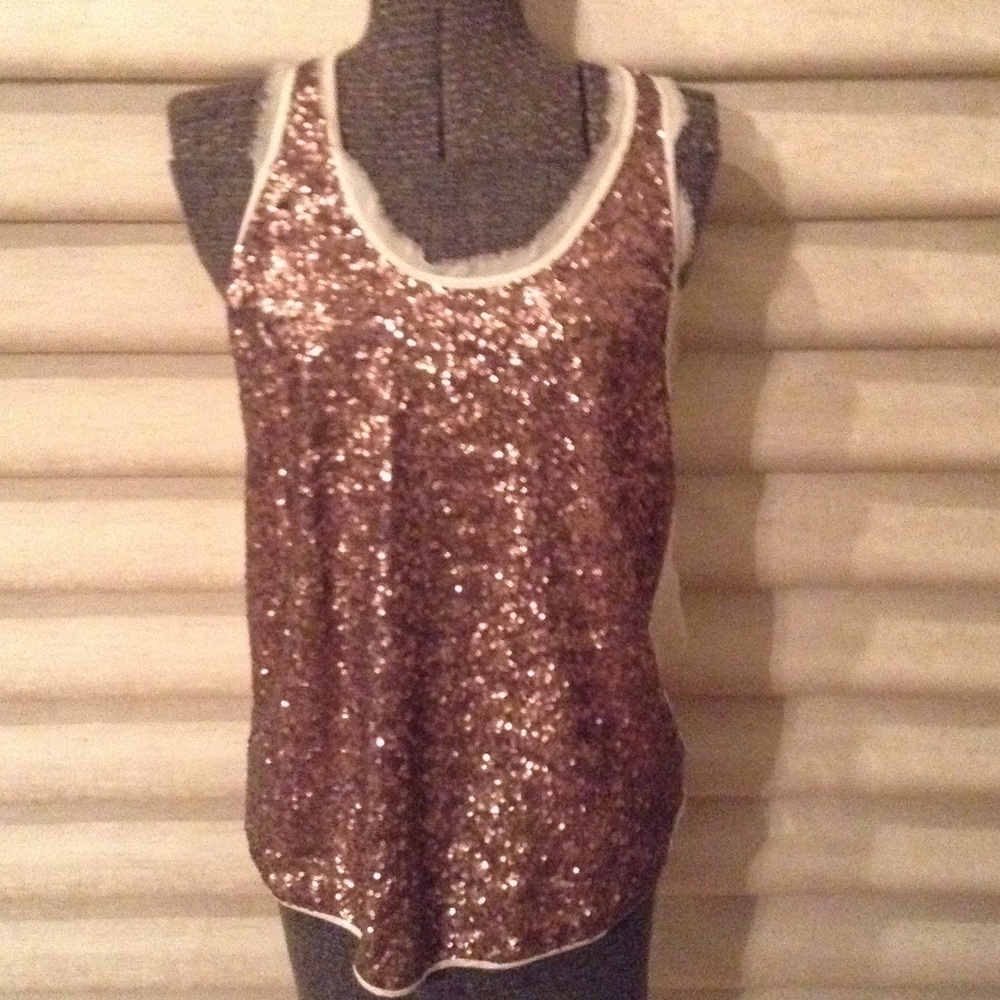Bronze Sparkle Silk Tank