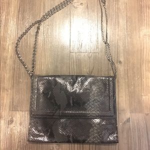 Snakeskin Patterned Clutch/ Crossbody
