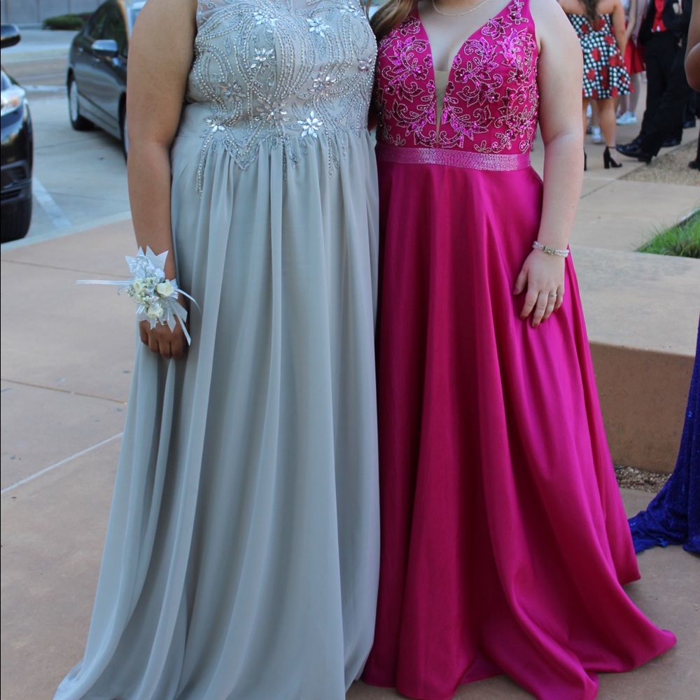 Sherri Hill Fuchsia Prom/Pageant Gown (Size 18) - Picture 2 of 4