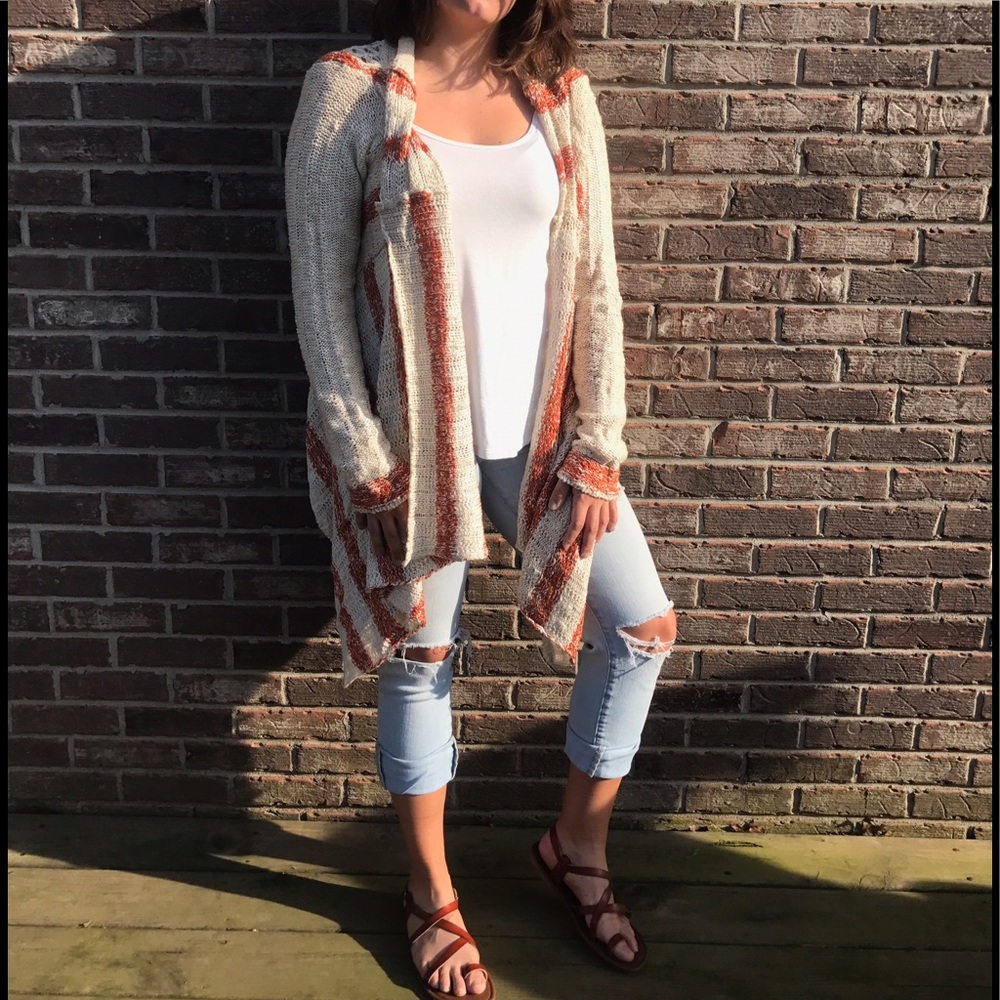 Striped Crochet Cardigan