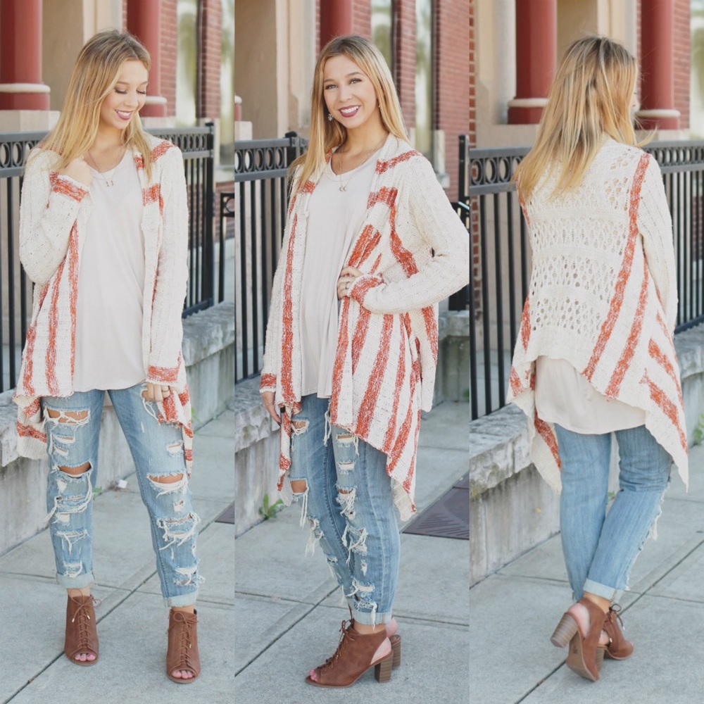 Striped Crochet Cardigan - Picture 3 of 3