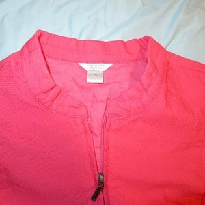 Coral cotton zippered vest