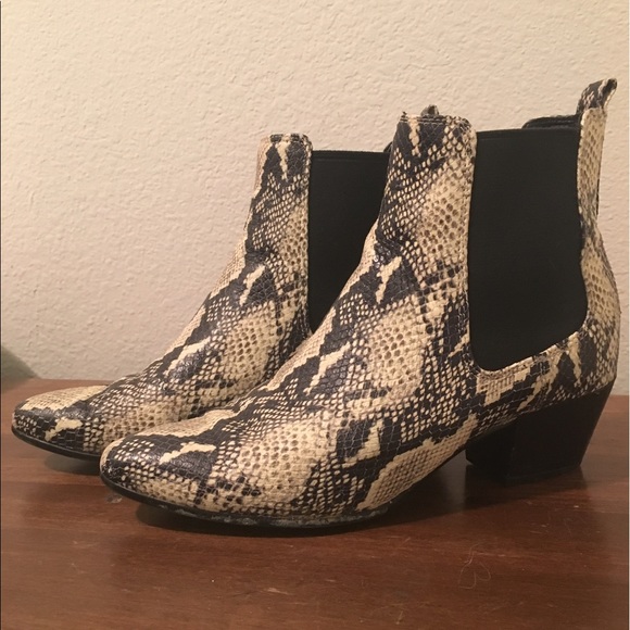 sam edelman snake print booties