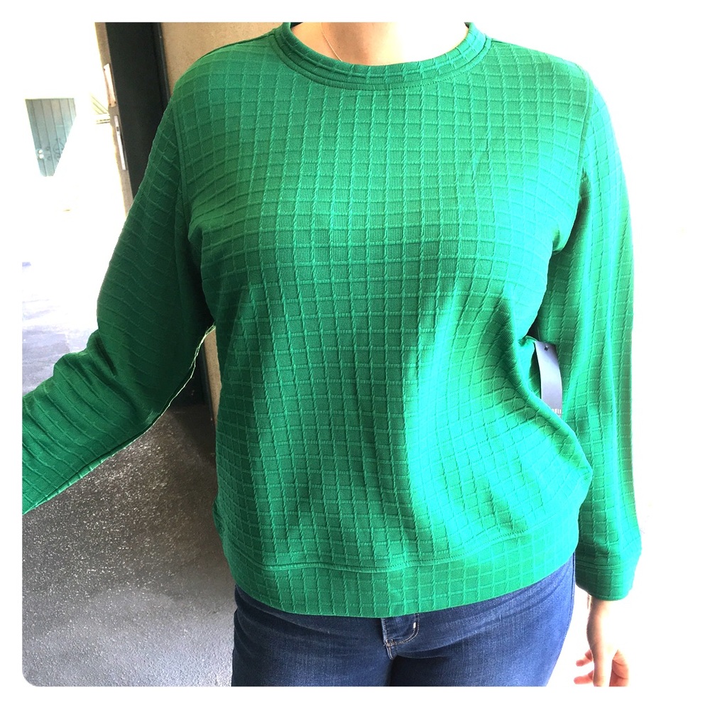 Quilted Green Sweater