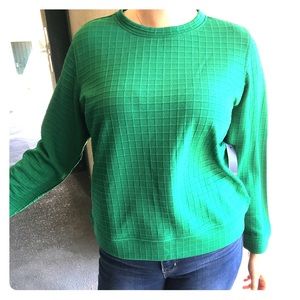 Quilted Green Sweater