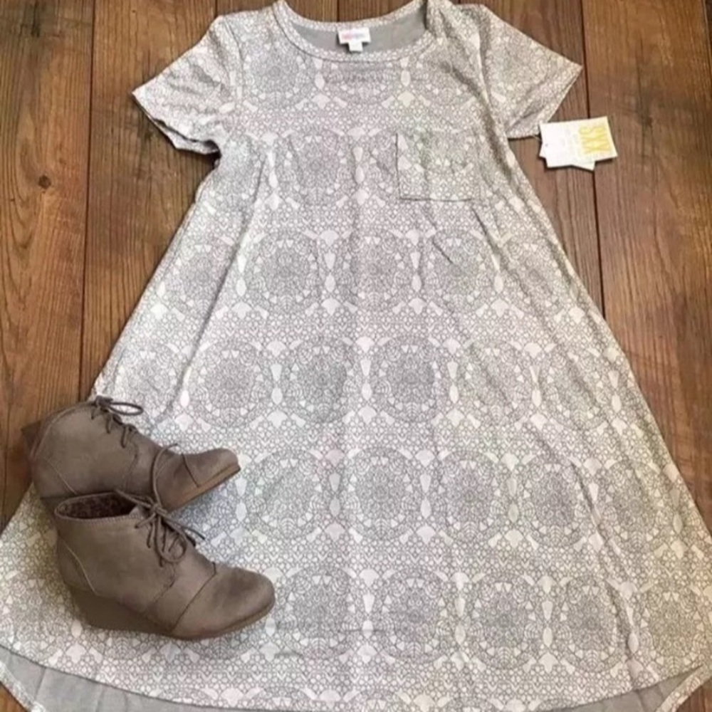 HTF unicorns XXS Carly Grey and white medallions