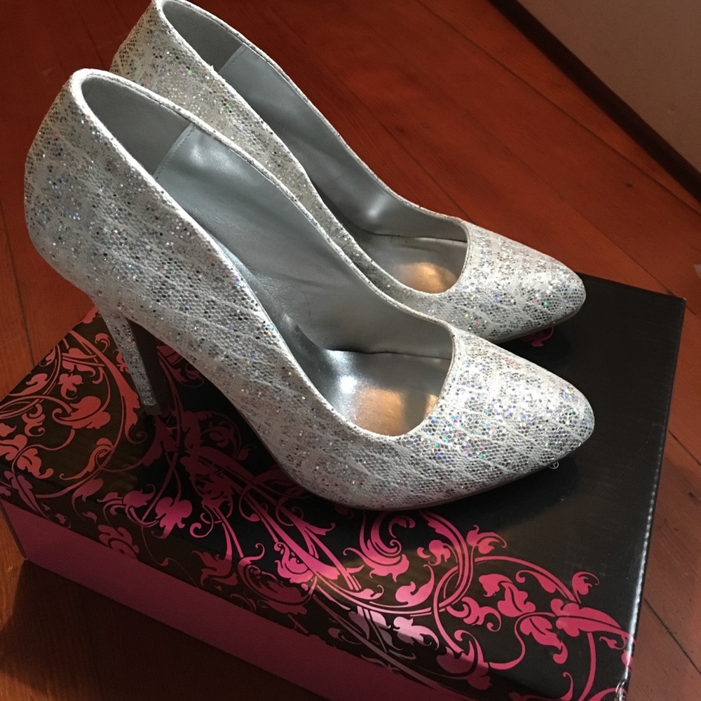 Silver/Shimmering Heels