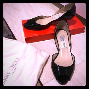 Jimmy Choo kitten heels - black patent leather