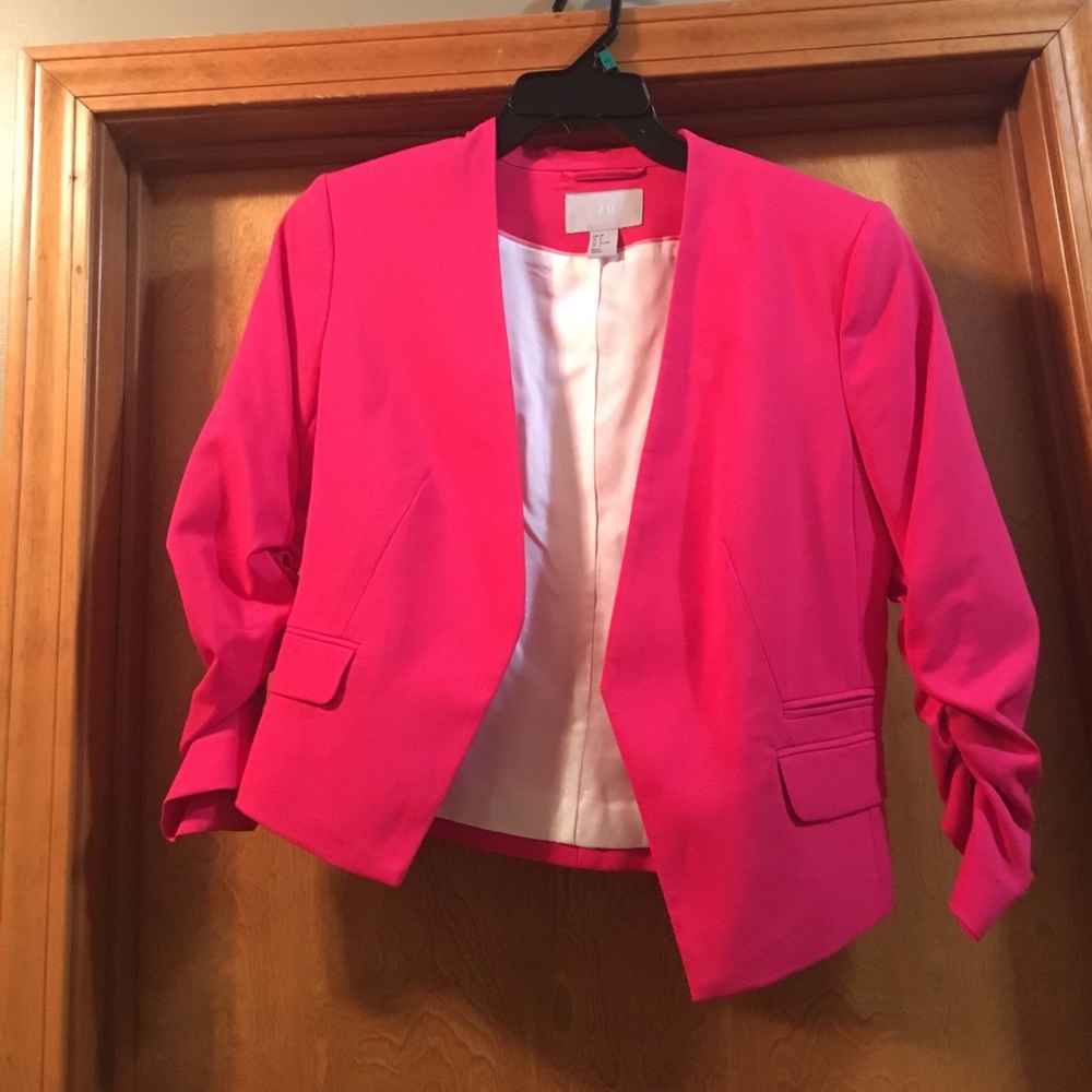H&M hot pink blazer