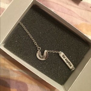 Lia Sophia sterling silver Fortune Cookie necklace