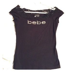 Capped sleeve Bebe top