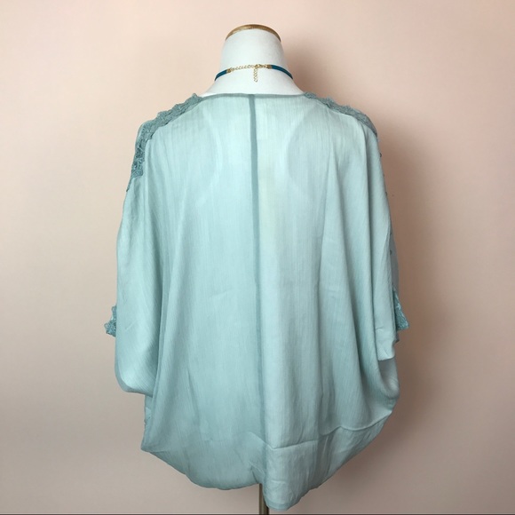 Light Blue Lace Kimono - Picture 7 of 7