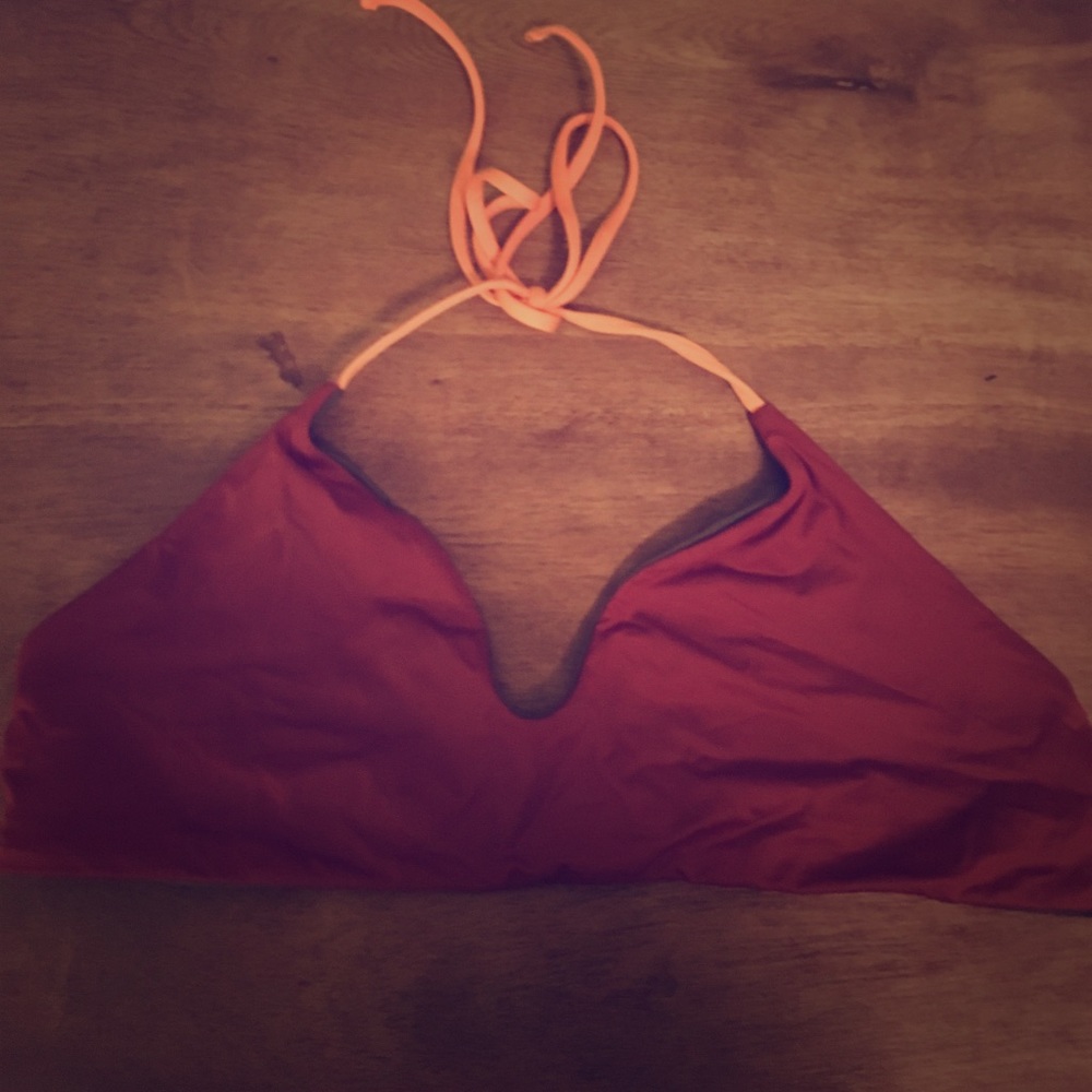 Patagonia Mamala swim top in rust/olive size Large