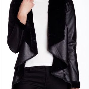 BNCI by Blanc Noir shearling black jacket
