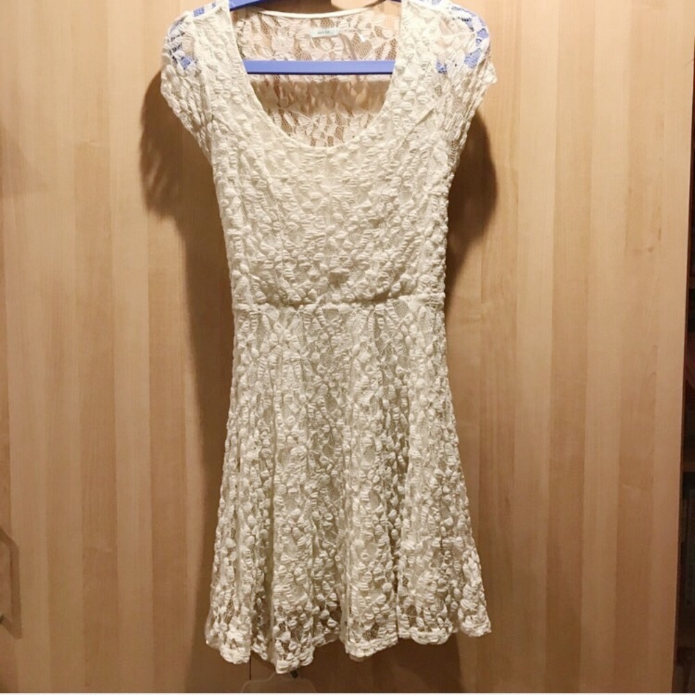 UO Kimchi Blue White Lace Dress