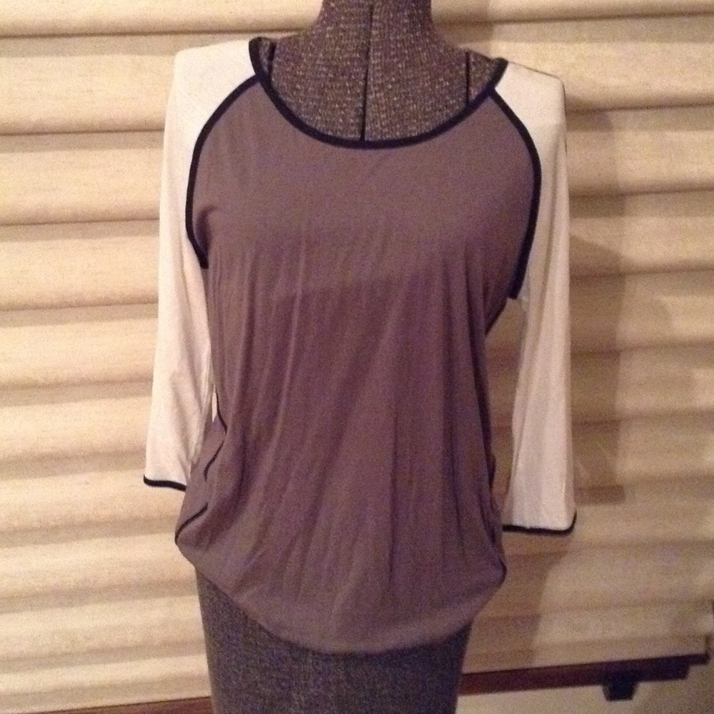 Olive Color Block Tee