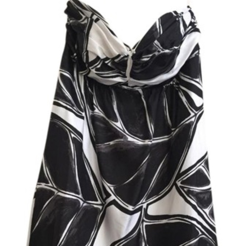 White House Black Market floral leaf print dress