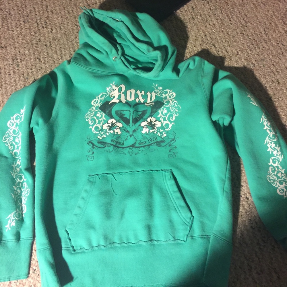 Green Roxy hoodie