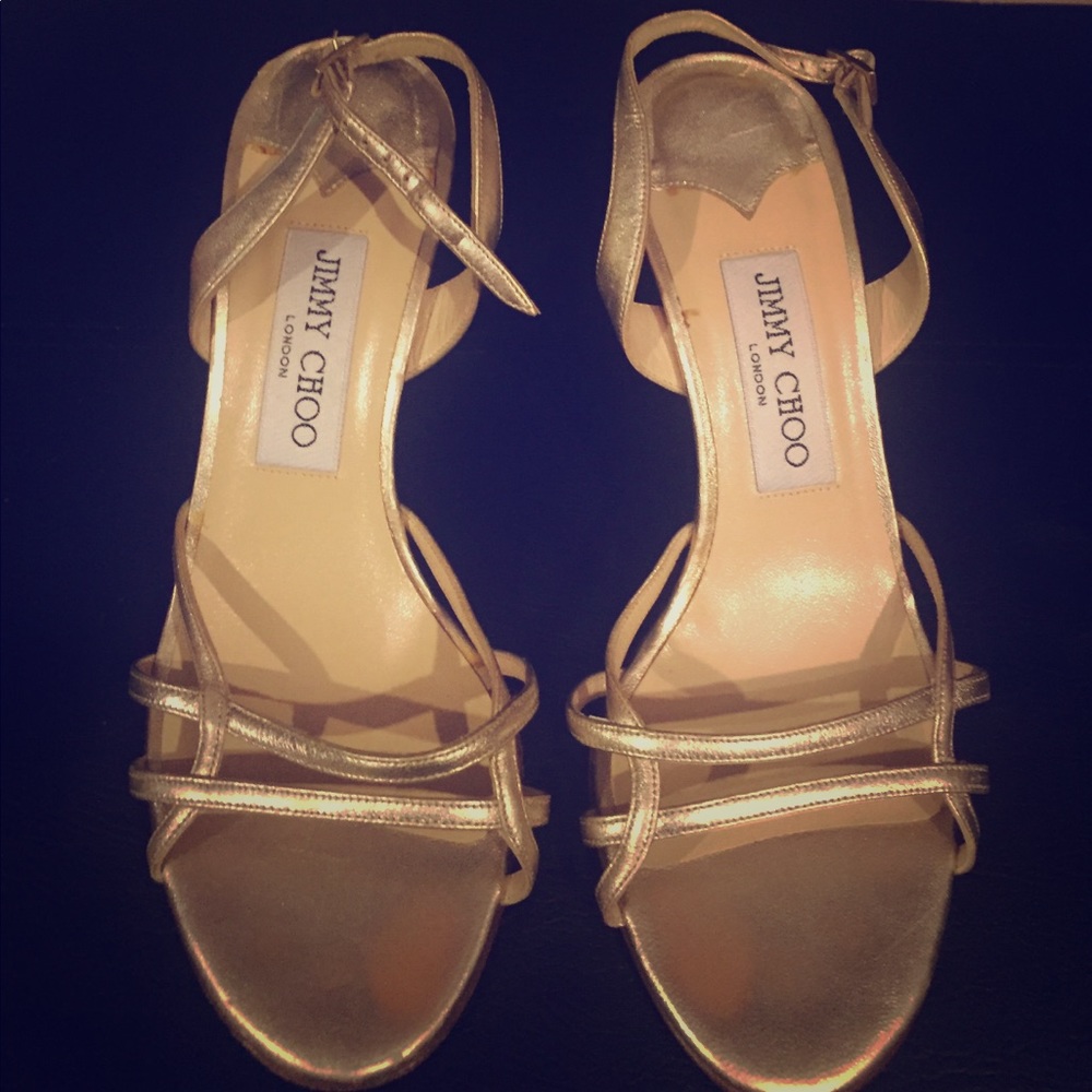 Jimmy choo gold sandals