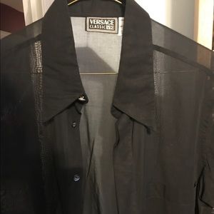 Versace V2 classic black short sleeve shirt