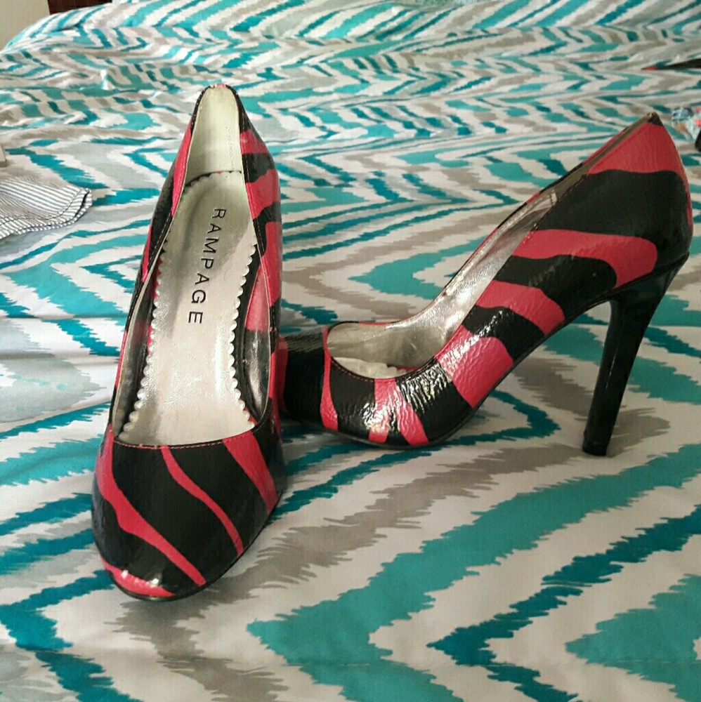 Zebra print heels
