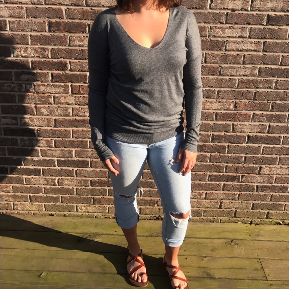 Gray Cashmere Sweater
