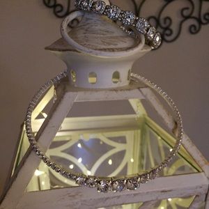 Rhinestone necklace and bracelet