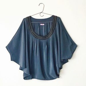 Silk Gray Top - Size S