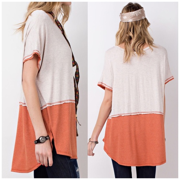 Mix & Max Faded Rust Loose Fit Tunic - Picture 3 of 3