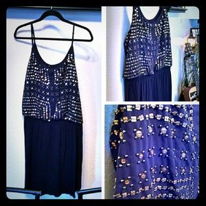 Black & Gold Beaded Dress.