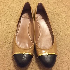Tory Burch taupe flats