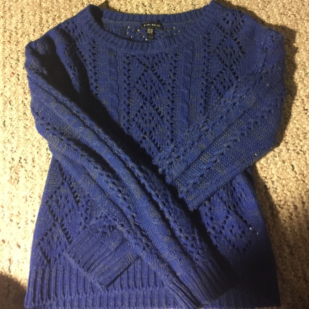 Blue and green sweater