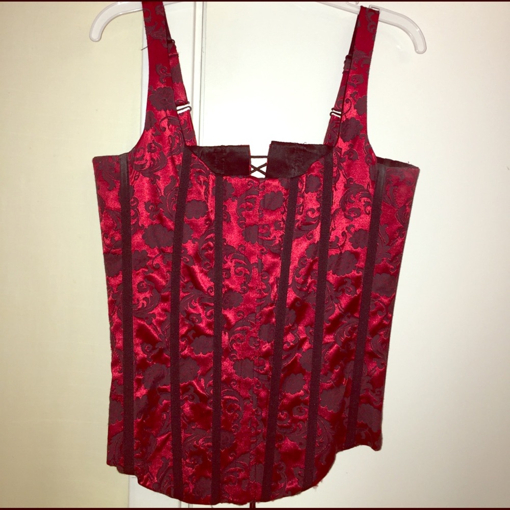 Red and Black Satin Corset