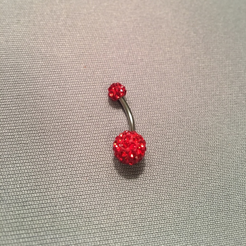 Red Belly Button Ring (Never Worn)
