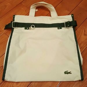 Lacoste bag! White and green