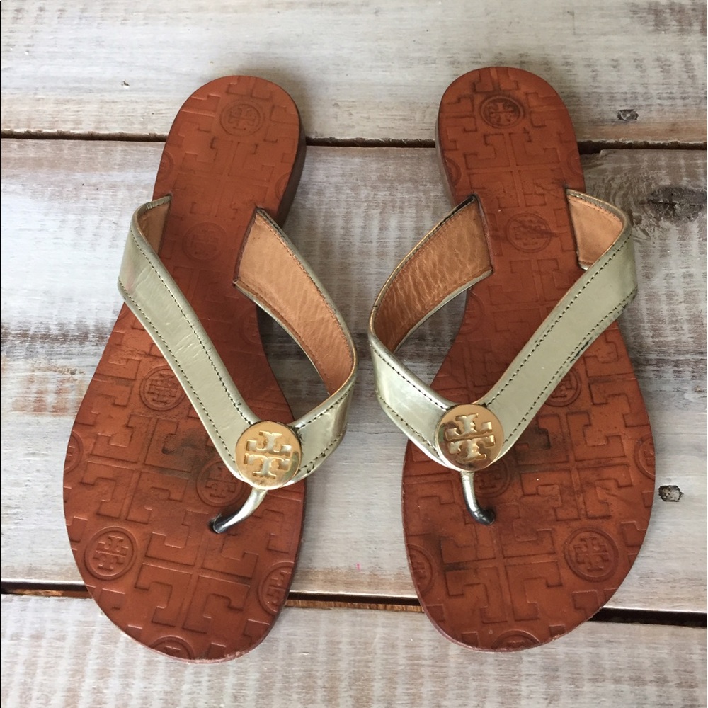 Tory Burch Gold Thora Sandals