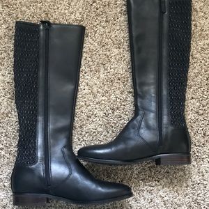 New Women's COLE HANN black leather boots size 7.5