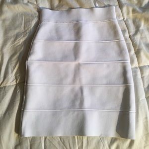 White bcbg bandage skirt.