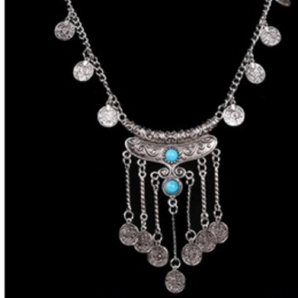 🌺 MID-LENGTH GYPSY NECKLACE▪️SKY BLUE 🌺