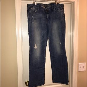 Gap distressed bootcut jeans