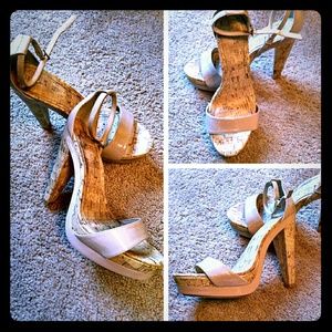 Lauren Conrad Blush/Nude/Cork Heels