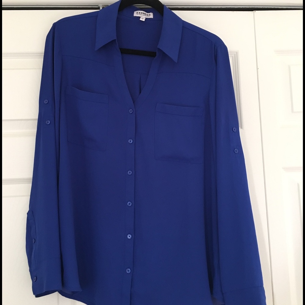 Express Portofino Shirt Royal Blue